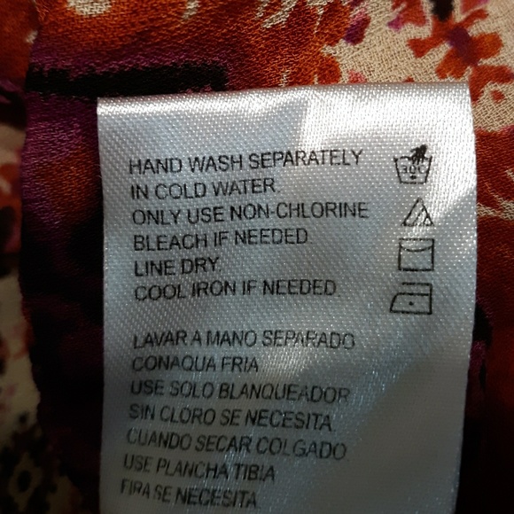 BILA ETHNIC PRINT PEASANT HIPPIE BOHO TOP, XL - Picture 6 of 6